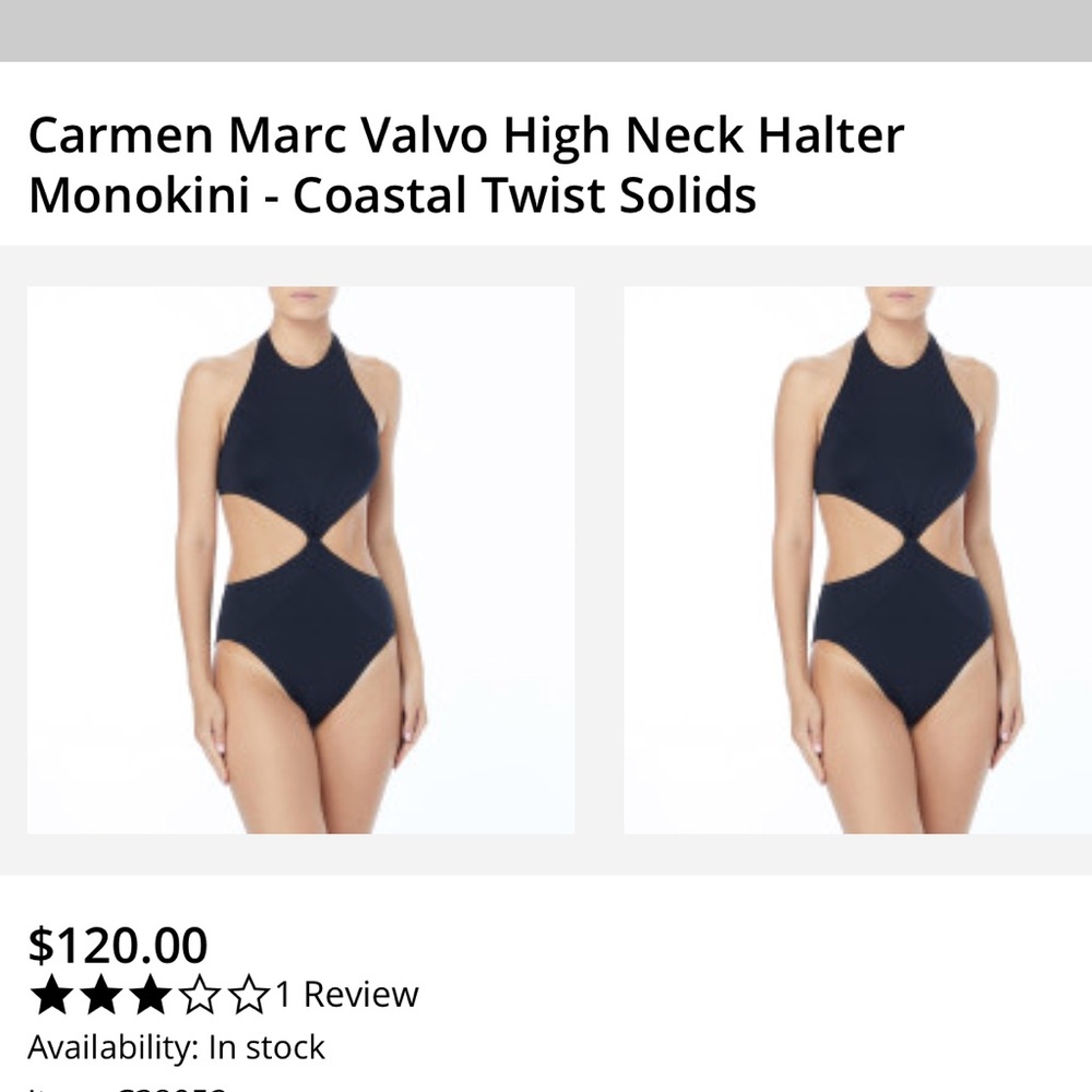 One piece bathing suit